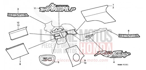 STREIFEN/MARKE (2) XL600VX de 1999